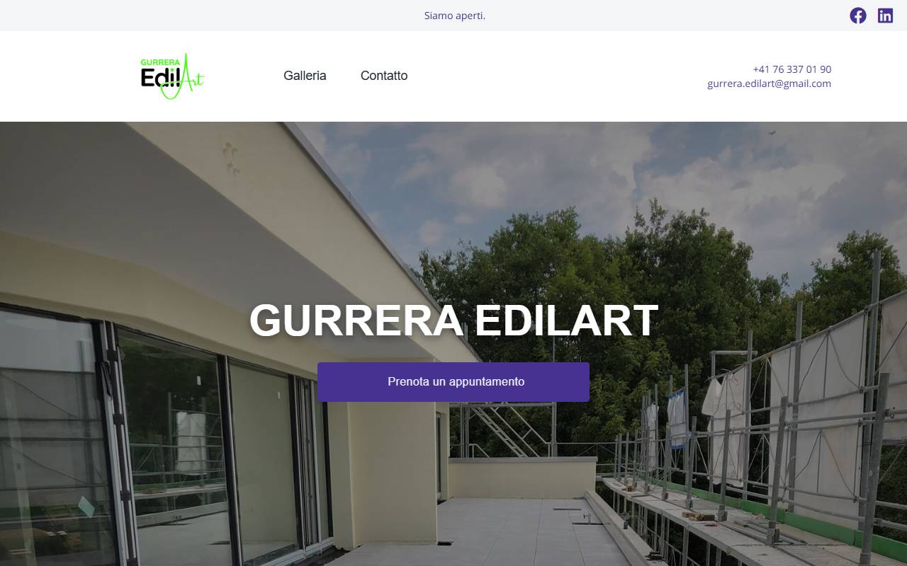 Anteprima del sito: Gurrera EdilArt