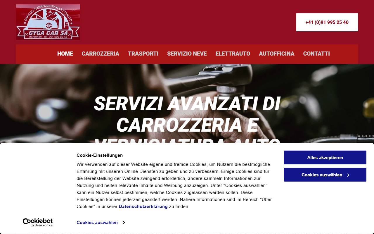 Anteprima del sito: Gyga Car SA