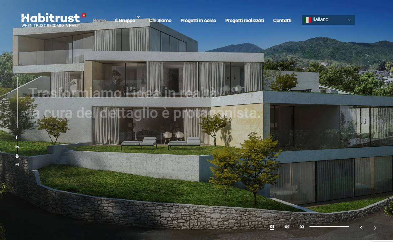Anteprima del sito: Habitrust Architettura Sagl