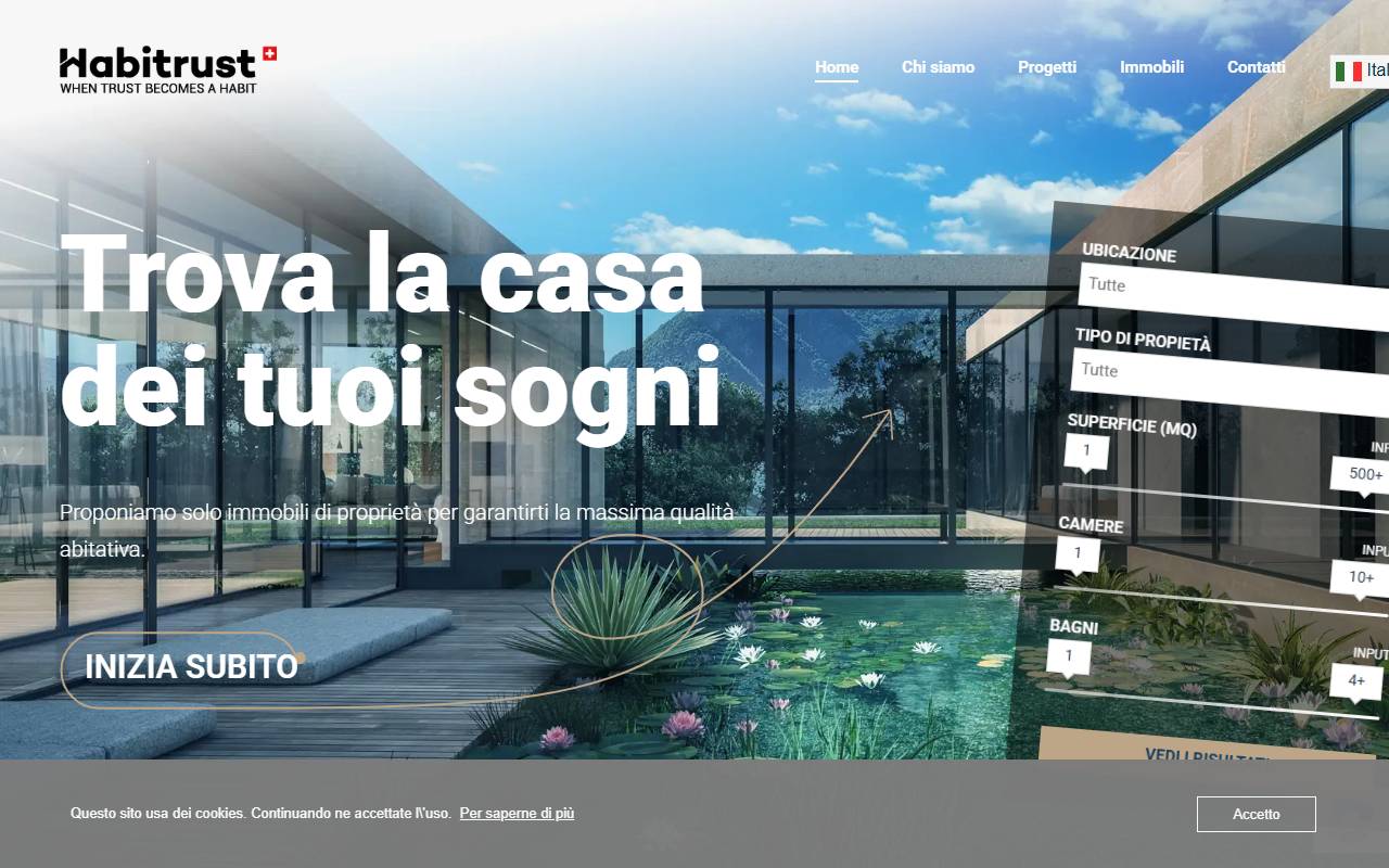 Anteprima del sito: Habitrust Real Estate SA