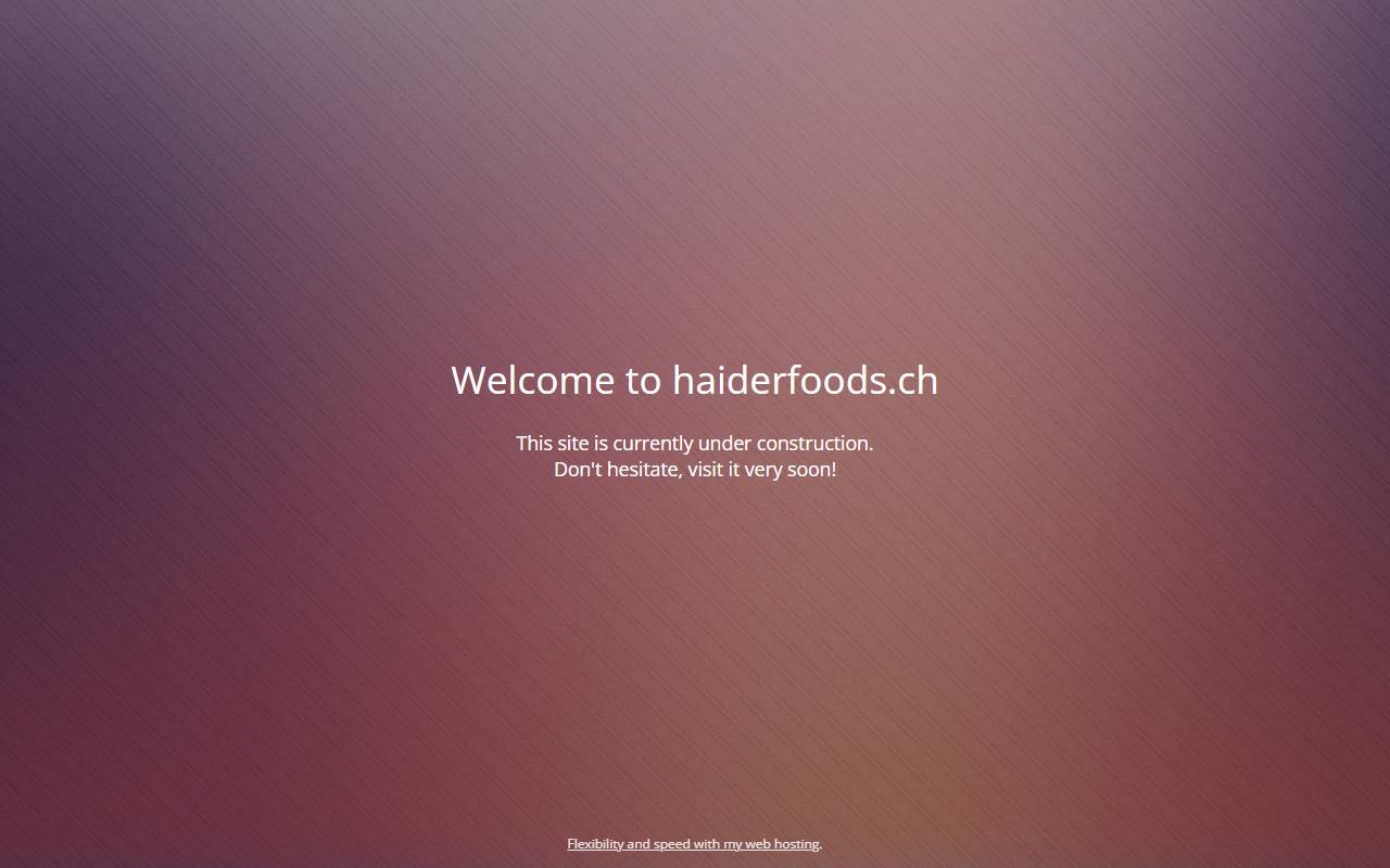 Anteprima del sito: Haider foods Sagl