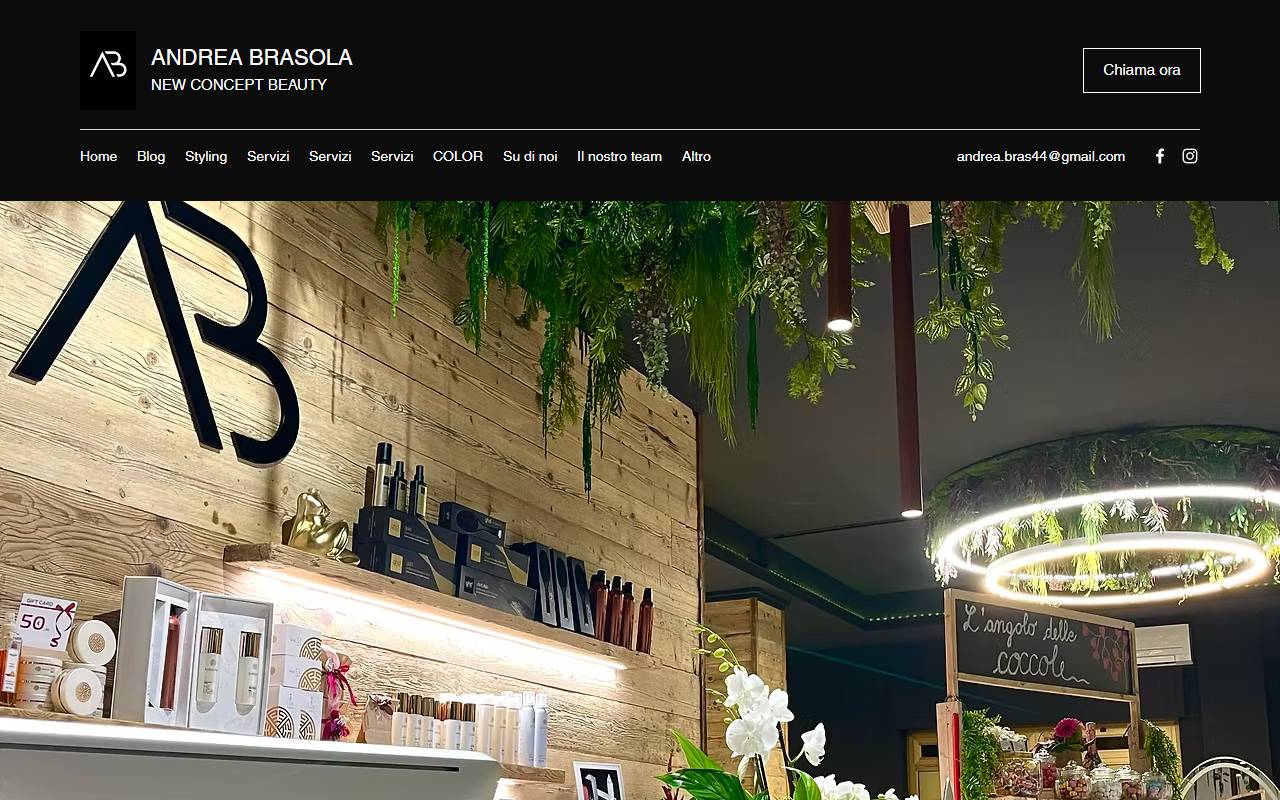 Anteprima del sito: ANDREA BRASOLA HAIRSTYLIST