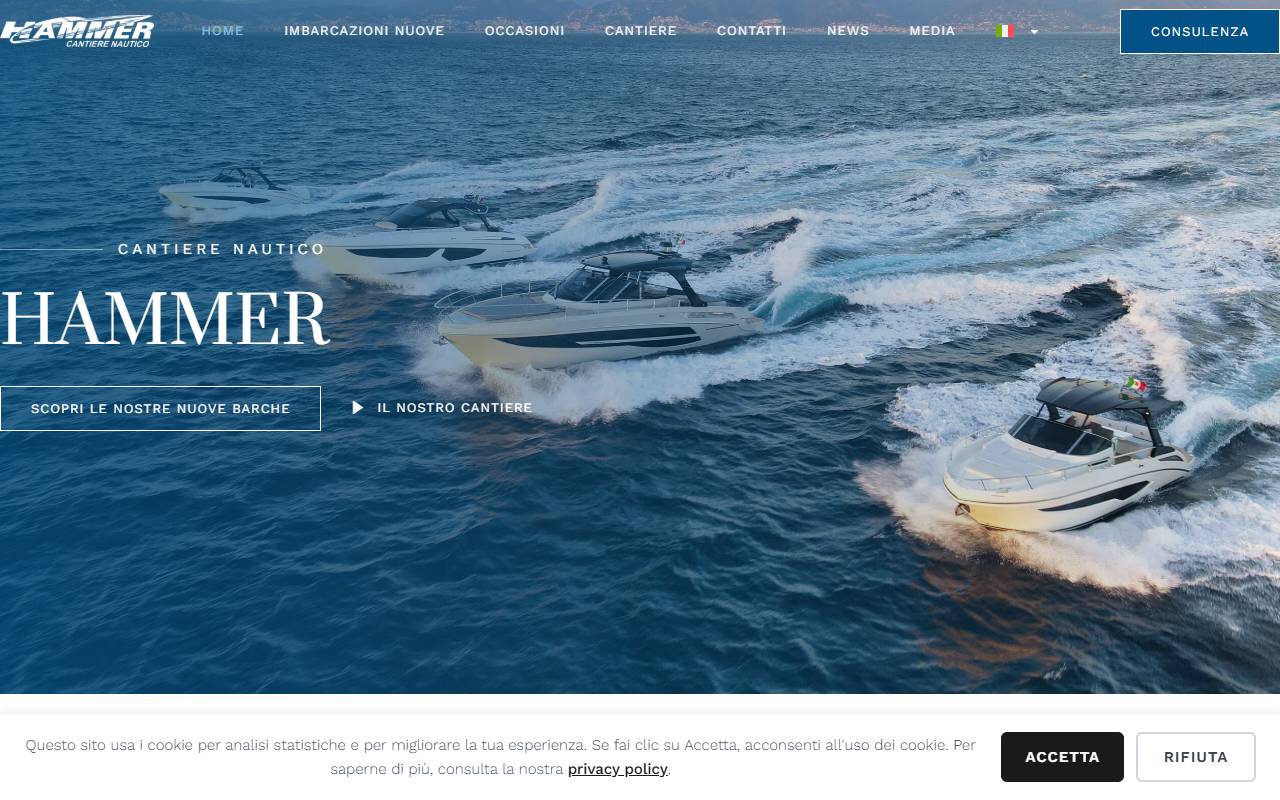 Anteprima del sito: Cantiere Nautico Hammer SA