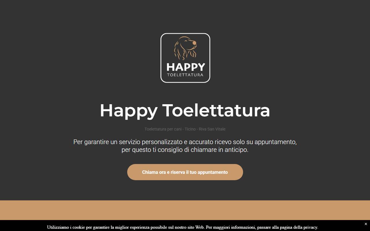 Anteprima del sito: Happy - Toelettatura di Mara Allegri