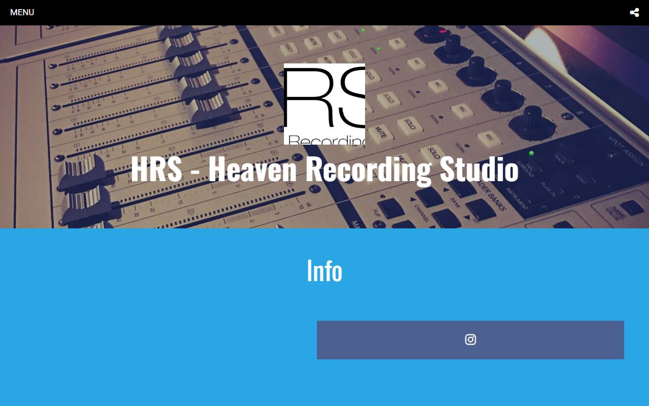 Anteprima del sito: HRS Heaven Recording Studio di Roberto Colombo