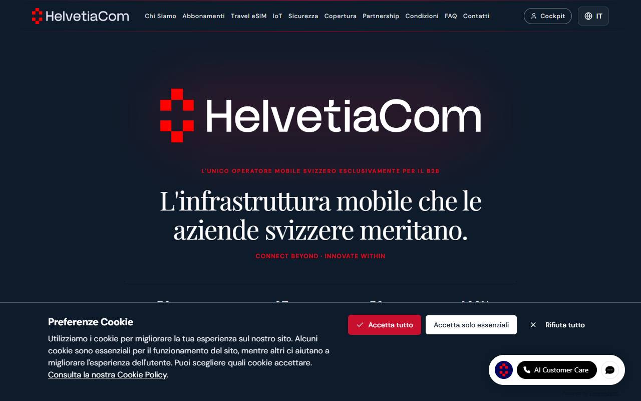Anteprima del sito: HelvetiaCom Mobile SA