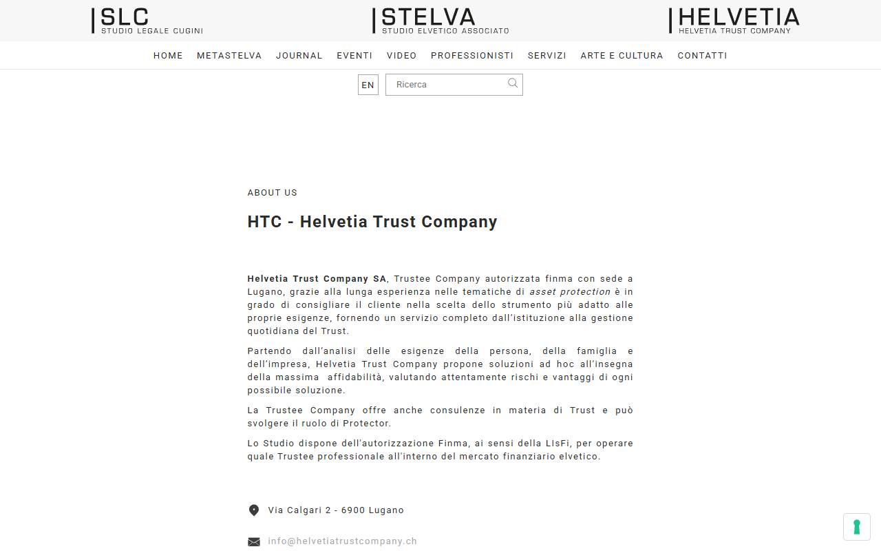 Anteprima del sito: Helvetia Trust Company SA