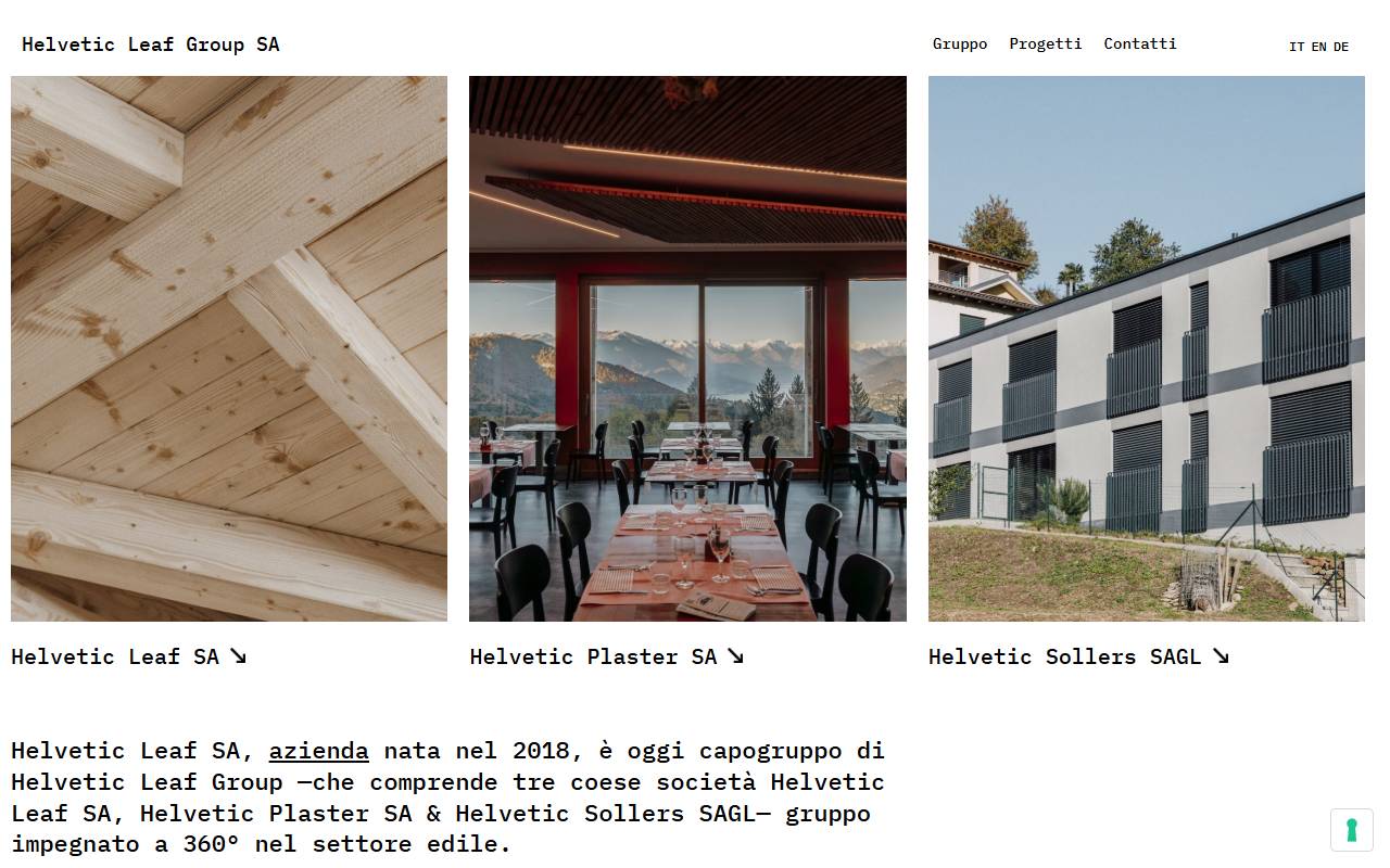 Anteprima del sito: Helvetic Leaf SA