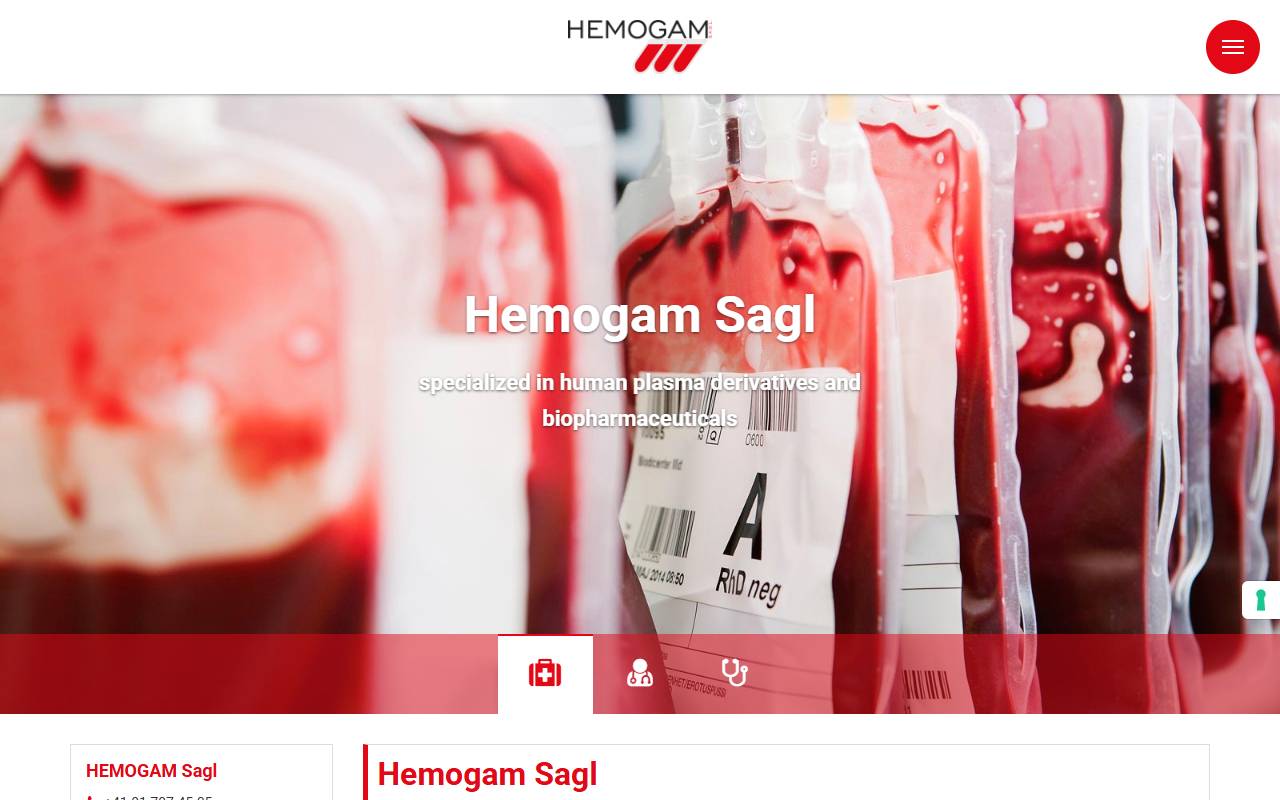 Anteprima del sito: Hemogam Sagl