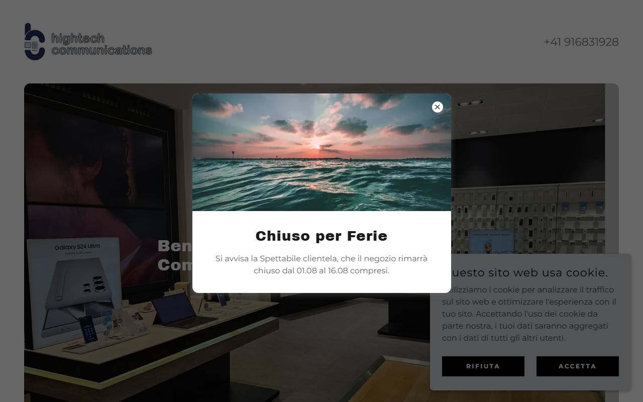 Anteprima del sito: HIGHTECH COMMUNICATIONS Sagl
