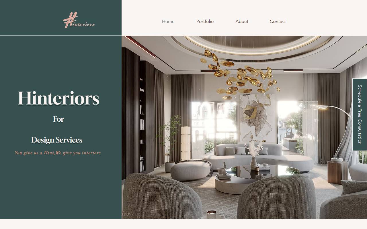 Anteprima del sito: HINTERIORS Sagl
