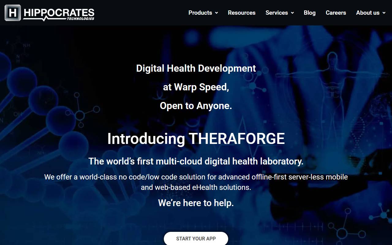 Anteprima del sito: Hippocrates Technologies Sagl