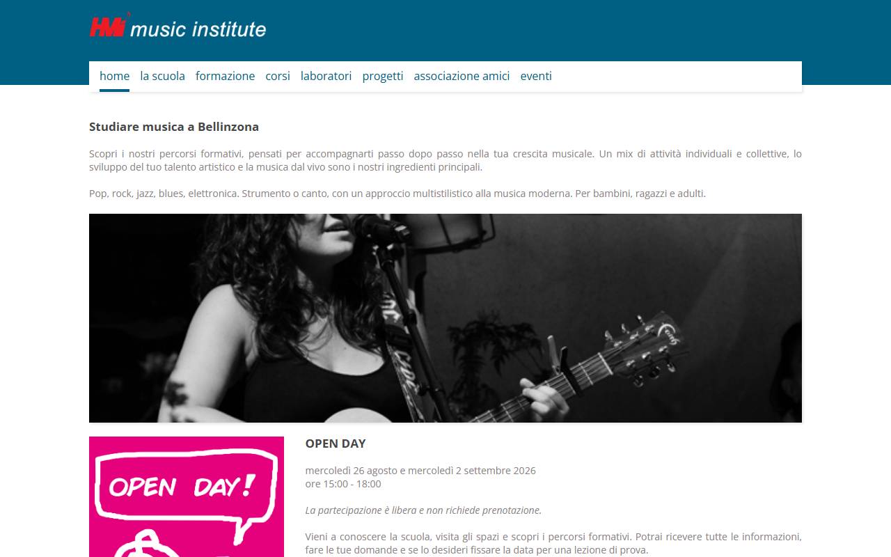 Anteprima del sito: HMI - Scuola Moderna di Musica