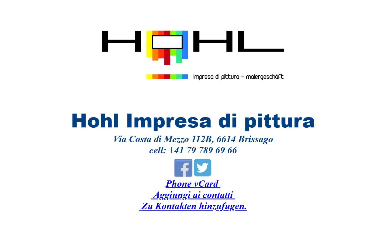 Anteprima del sito: Hohl Impresa di pittura