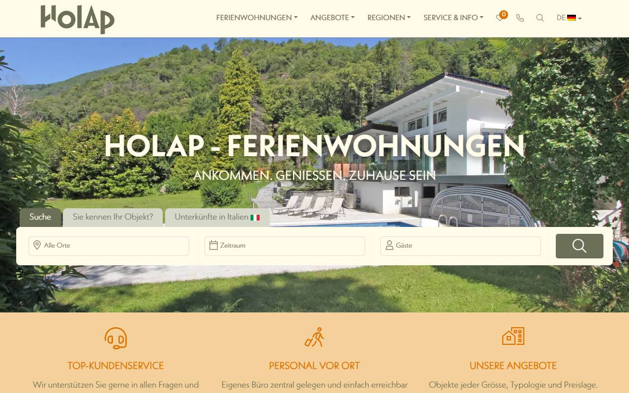 Anteprima del sito: HolAp SA
