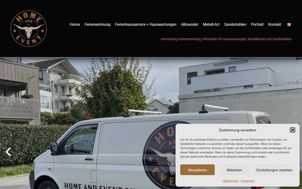 Anteprima del sito: Home and Event GmbH
