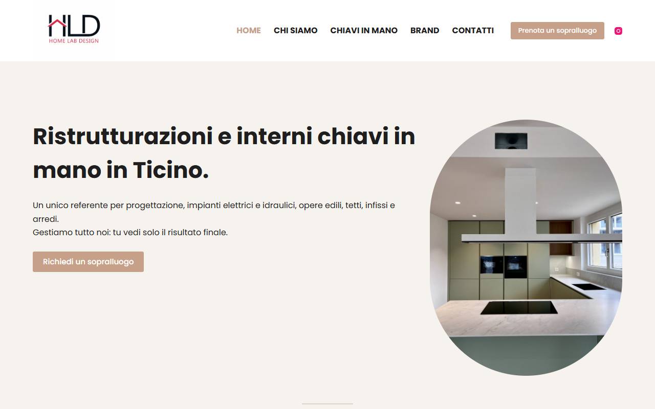 Anteprima del sito: HOME LAB DESIGN SAGL