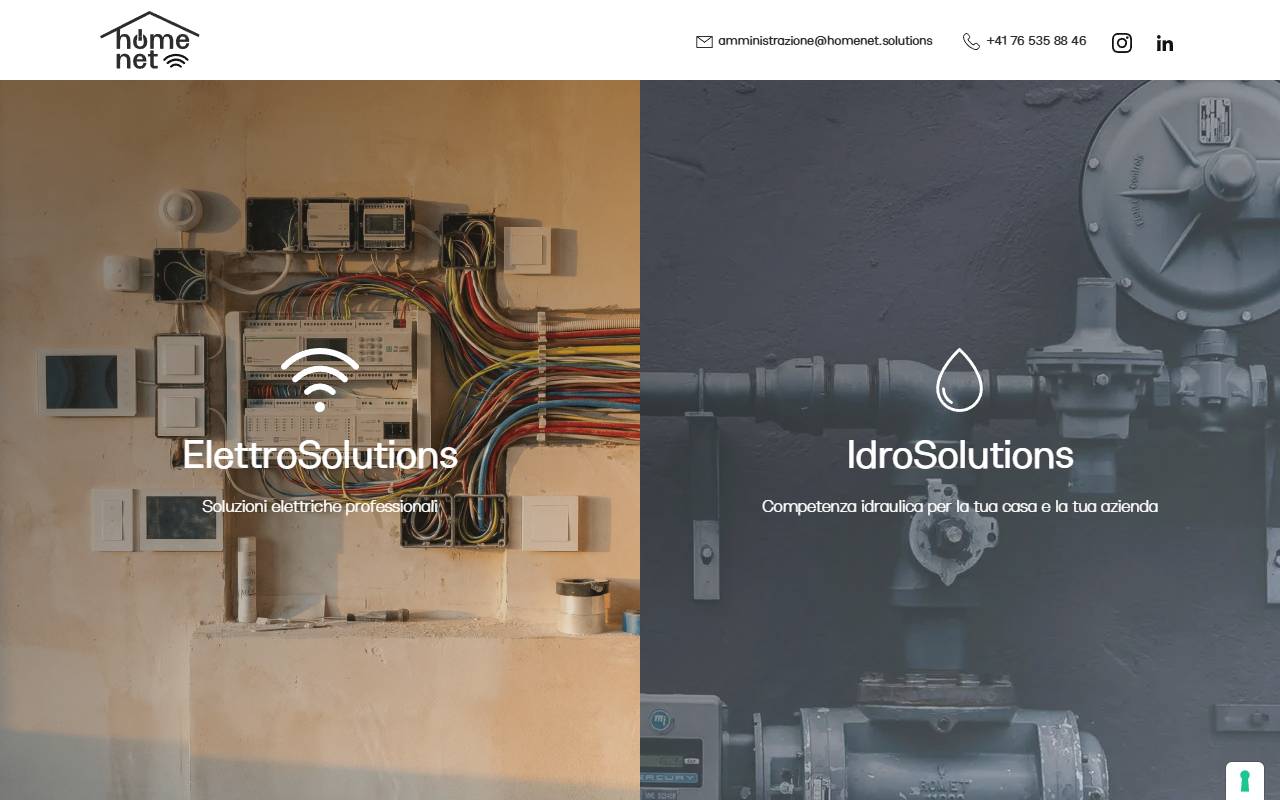 Anteprima del sito: HomeNet ElettroSolutions Sagl