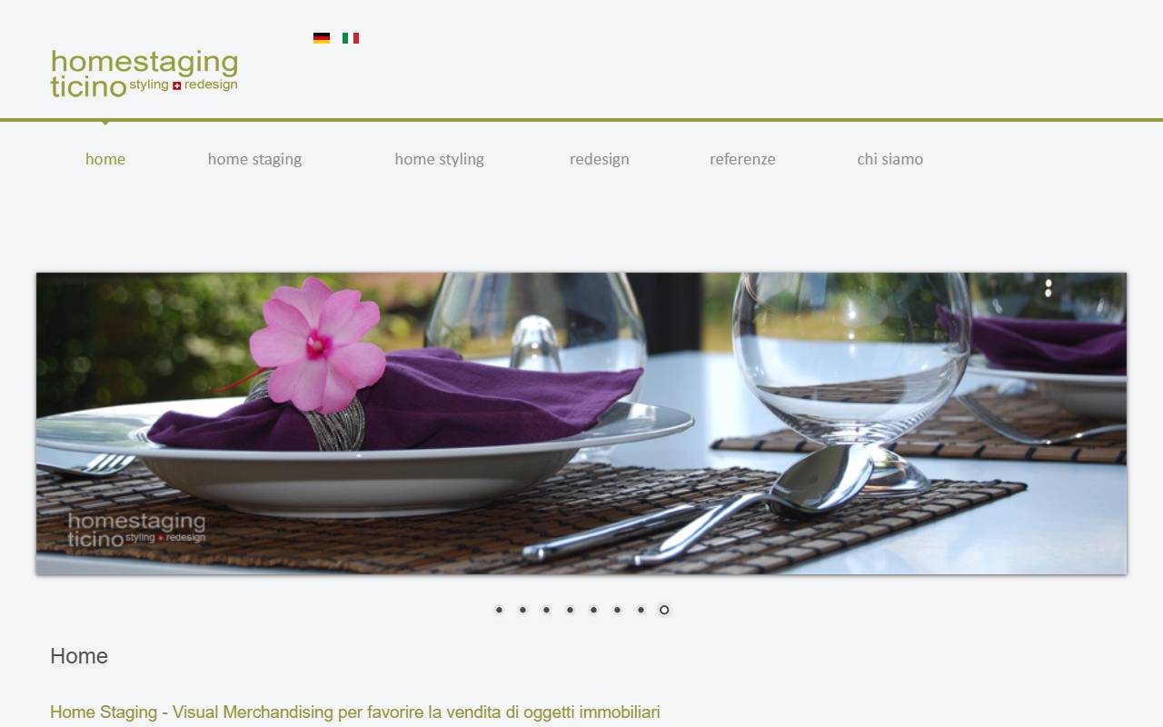 Anteprima del sito: Home Staging Ticino Sagl