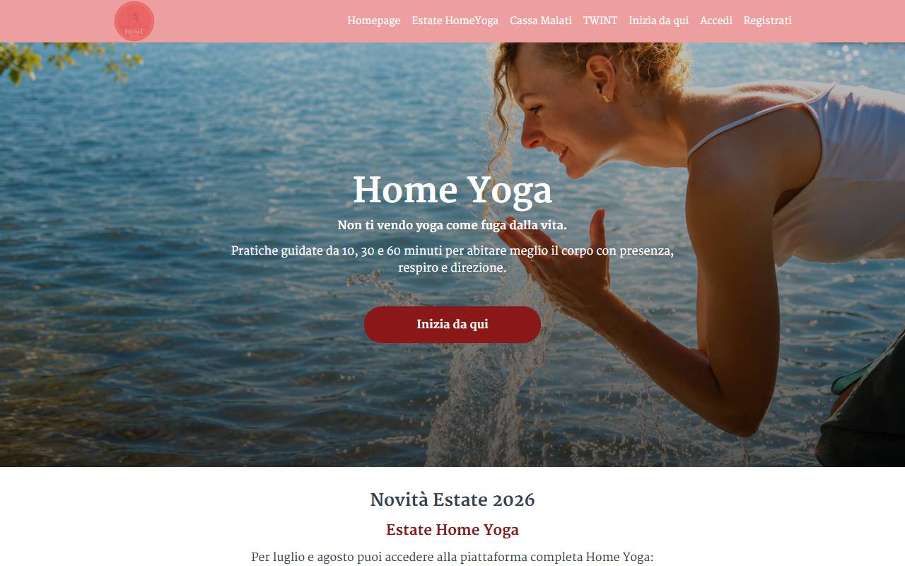 Anteprima del sito: Home Yoga by Valentina Osmetti