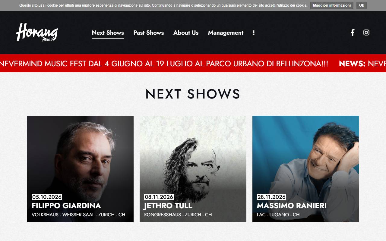 Anteprima del sito: HORANG MUSIC SA