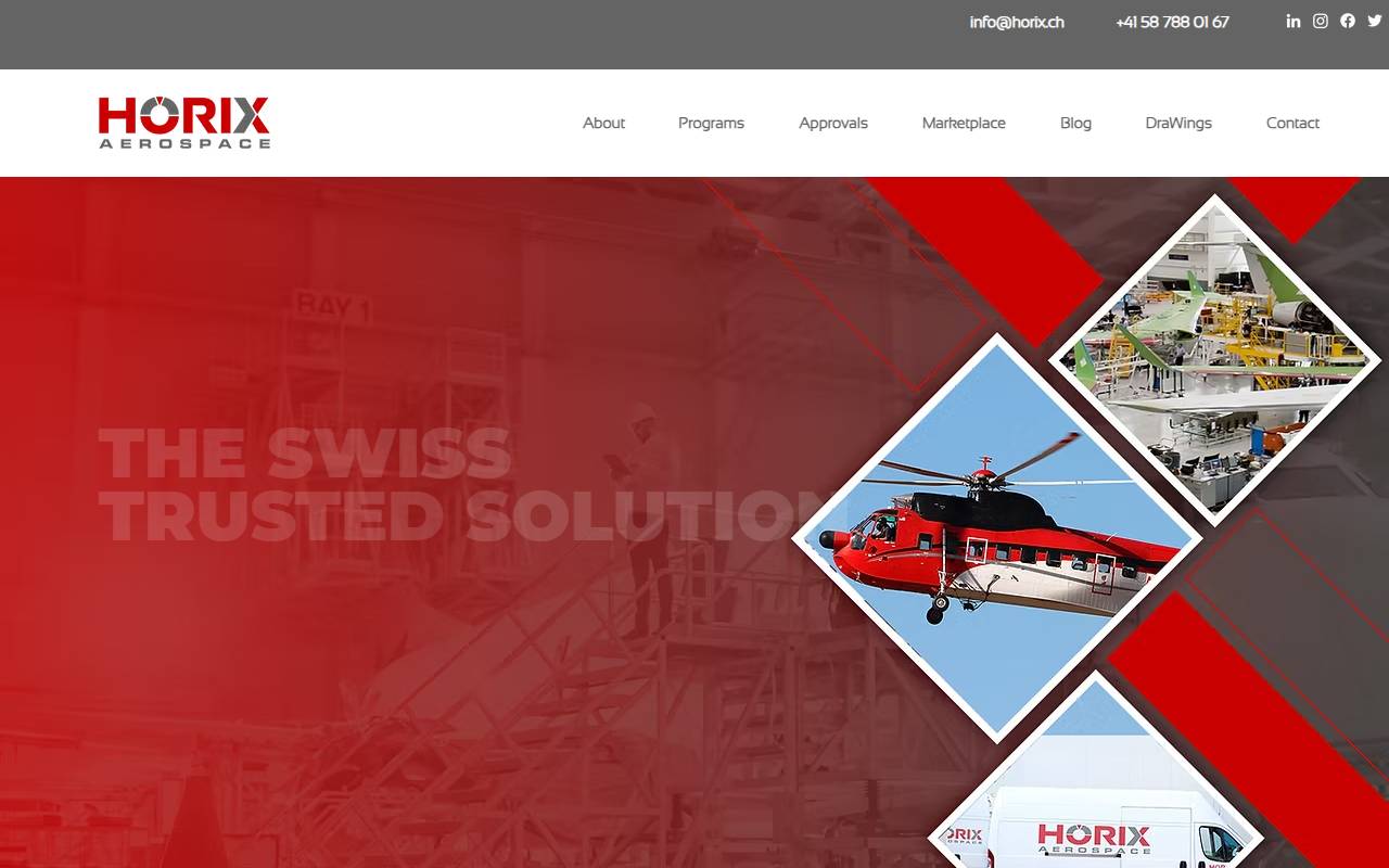 Anteprima del sito: Horix Aerospace SA