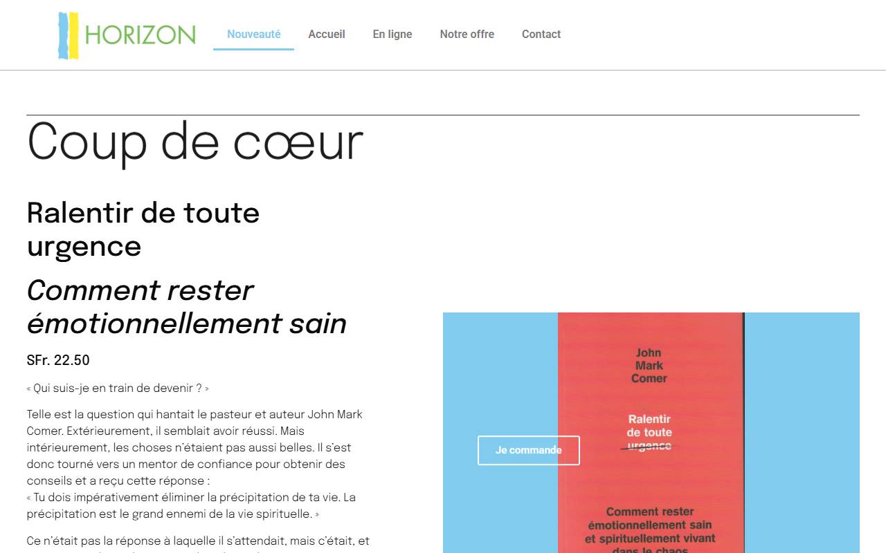 Anteprima del sito: HorizonLine Sagl