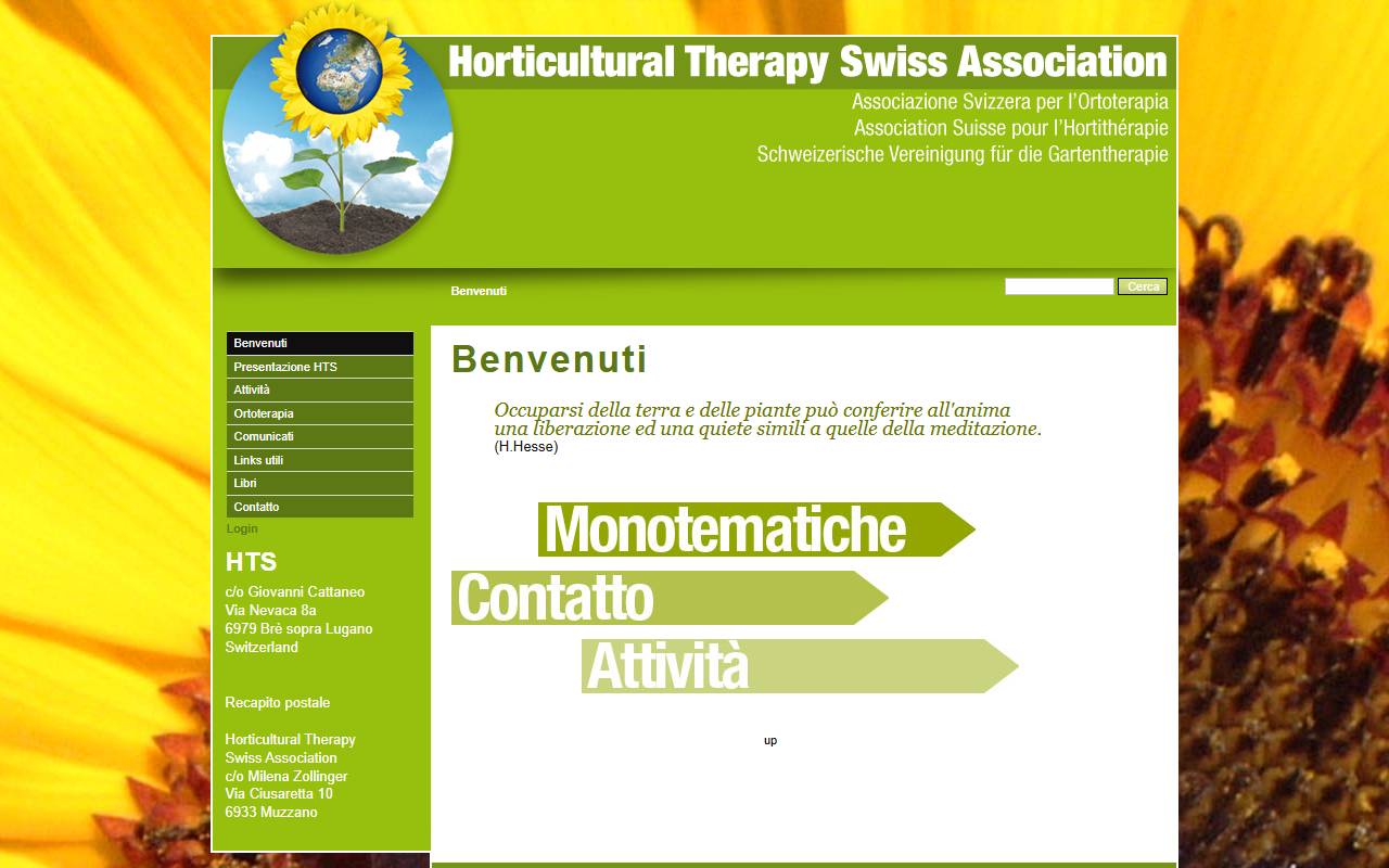 Anteprima del sito: Horticultural Therapy Swiss Association (HTS)