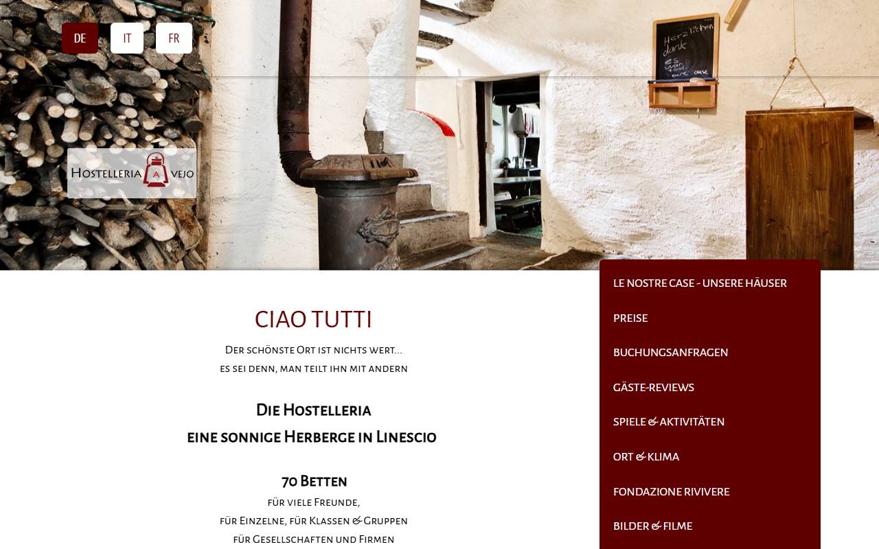 Anteprima del sito: Fondazione Rivivere Canton Sott Linescio