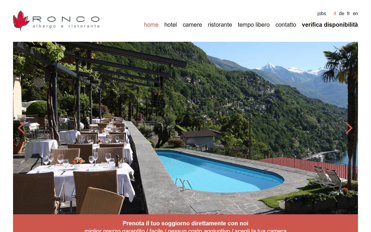 Anteprima del sito: Albergo Ronco SA