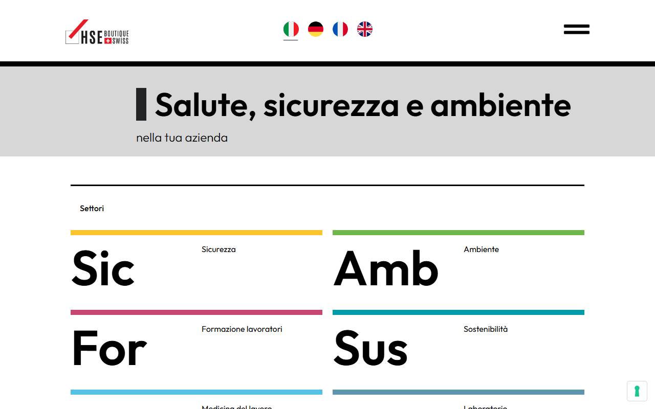 Anteprima del sito: HSE Boutique Swiss Sagl