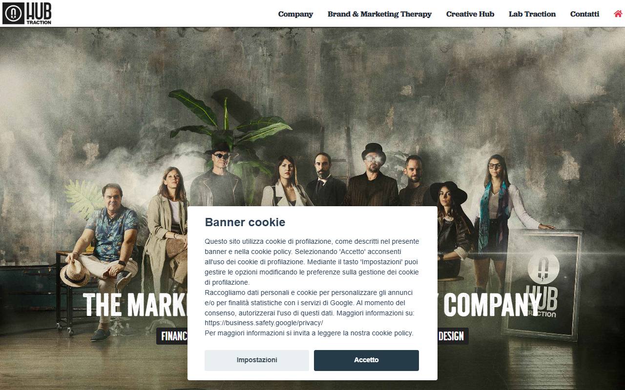Anteprima del sito: HubTraction Sagl