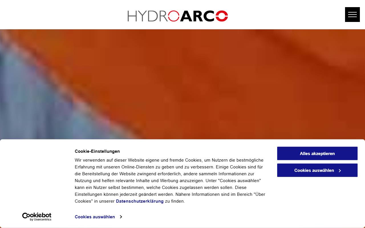 Anteprima del sito: Hydro-Arco Sagl
