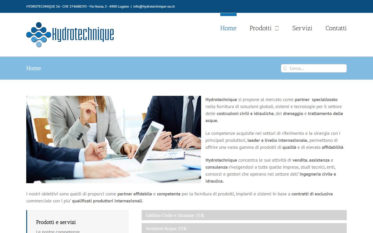 Anteprima del sito: HYDROTECHNIQUE SA