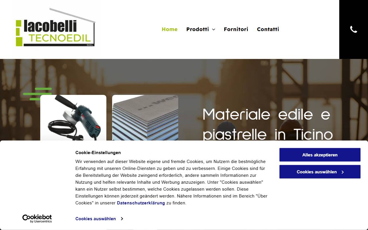Anteprima del sito: Iacobelli Tecnoedil Sagl