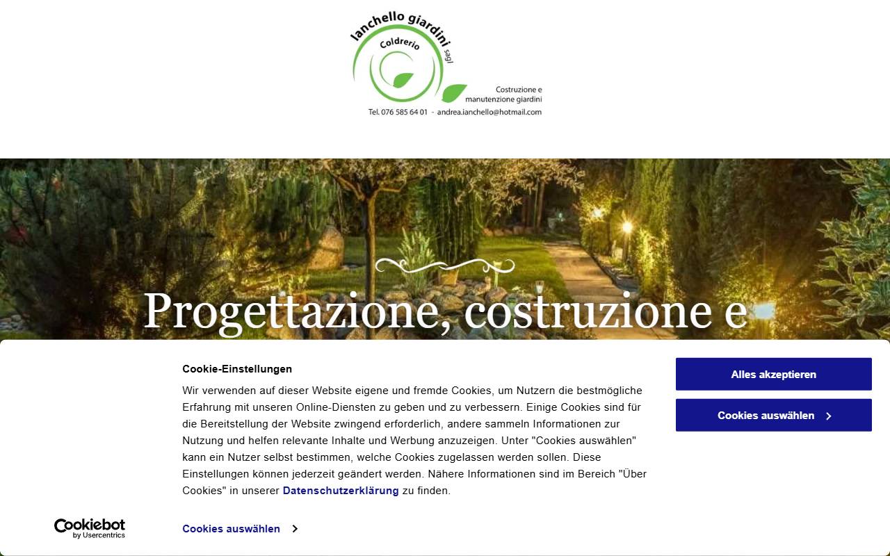 Anteprima del sito: Ianchello Giardini Sagl