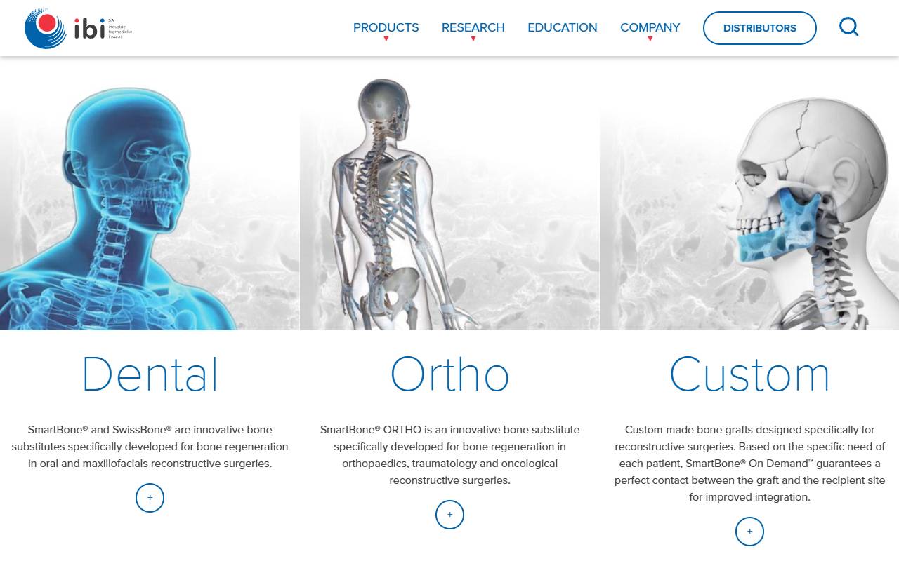 Anteprima del sito: Industrie Biomediche Insubri SA
