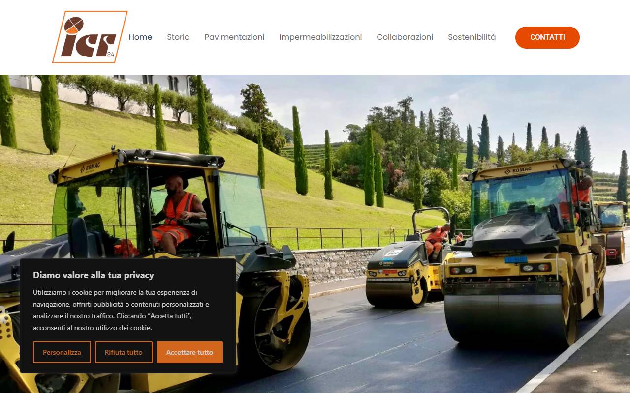 Anteprima del sito: Industrie Chimiche Riunite SA