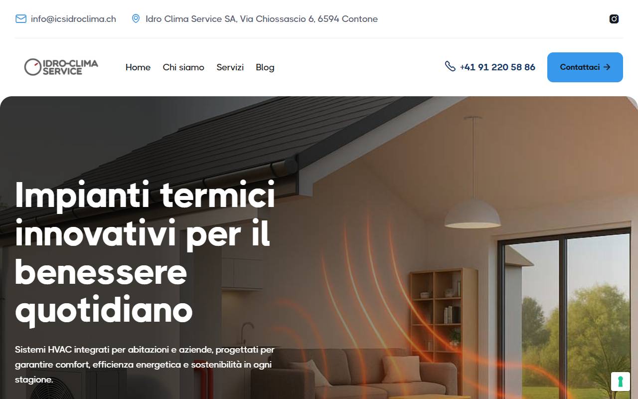 Anteprima del sito: ICS - IDRO CLIMA SERVICE SA