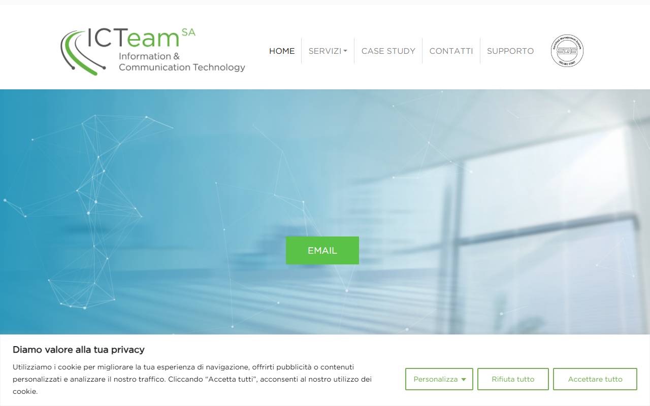 Anteprima del sito: ICTeam SA