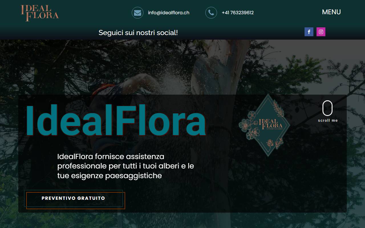 Anteprima del sito: IdealFlora di Davide Gagliardini