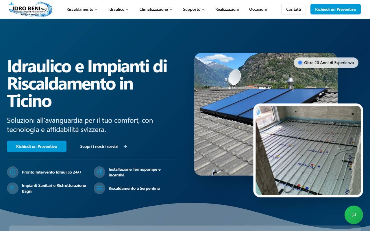 Anteprima del sito: Idro Beni Sagl