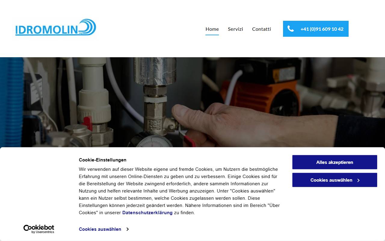 Anteprima del sito: Idromolin Sagl
