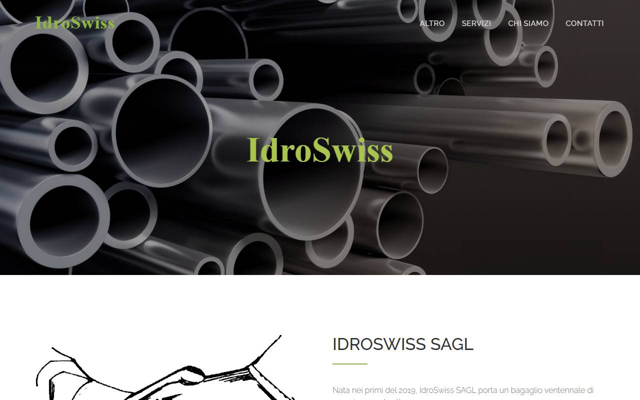 Anteprima del sito: IdroSwiss Sagl