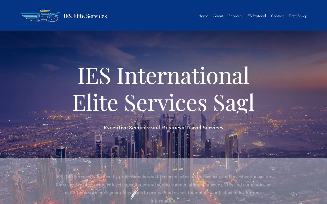 Anteprima del sito: IES International Elite Services Sagl