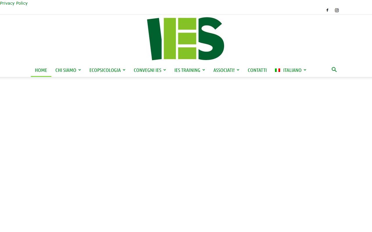 Anteprima del sito: Società Internazionale di Ecopsicologia (IES)