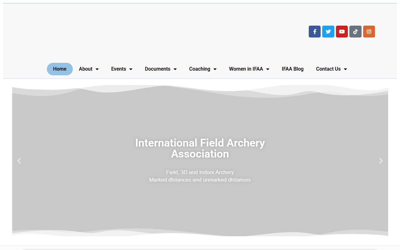 Anteprima del sito: INTERNATIONAL FIELD ARCHERY ASSOCIATION