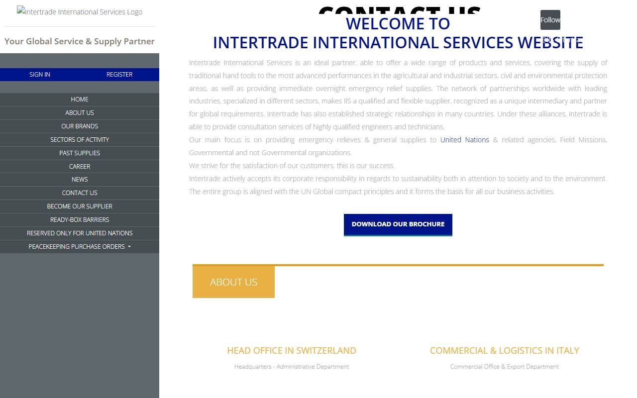 Anteprima del sito: Intertrade International Services SA