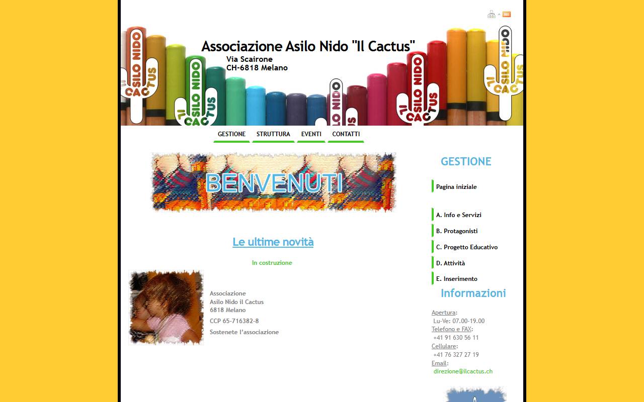 Anteprima del sito: Associazione Asilo nido 'IL CACTUS"
