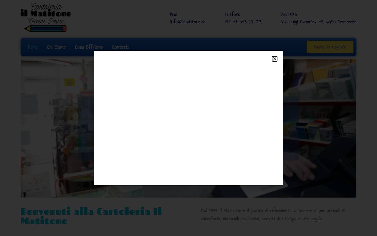Anteprima del sito: Cartoleria Il Matitone da Nicolas Perrin